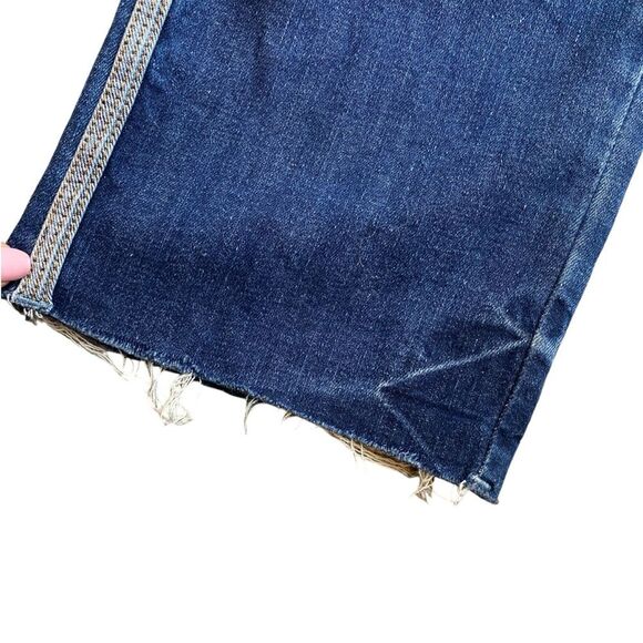 Good‎ American Women’s 4/27 Straight Leg Stripe Ankle Jean Dark Wash Stretchy - Picture 7 of 11